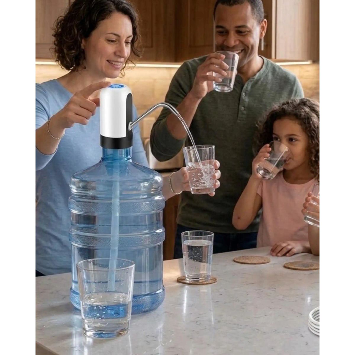 GENERICO - Dispensador de Agua Eléctrico Recargable One Touch y Portátil1