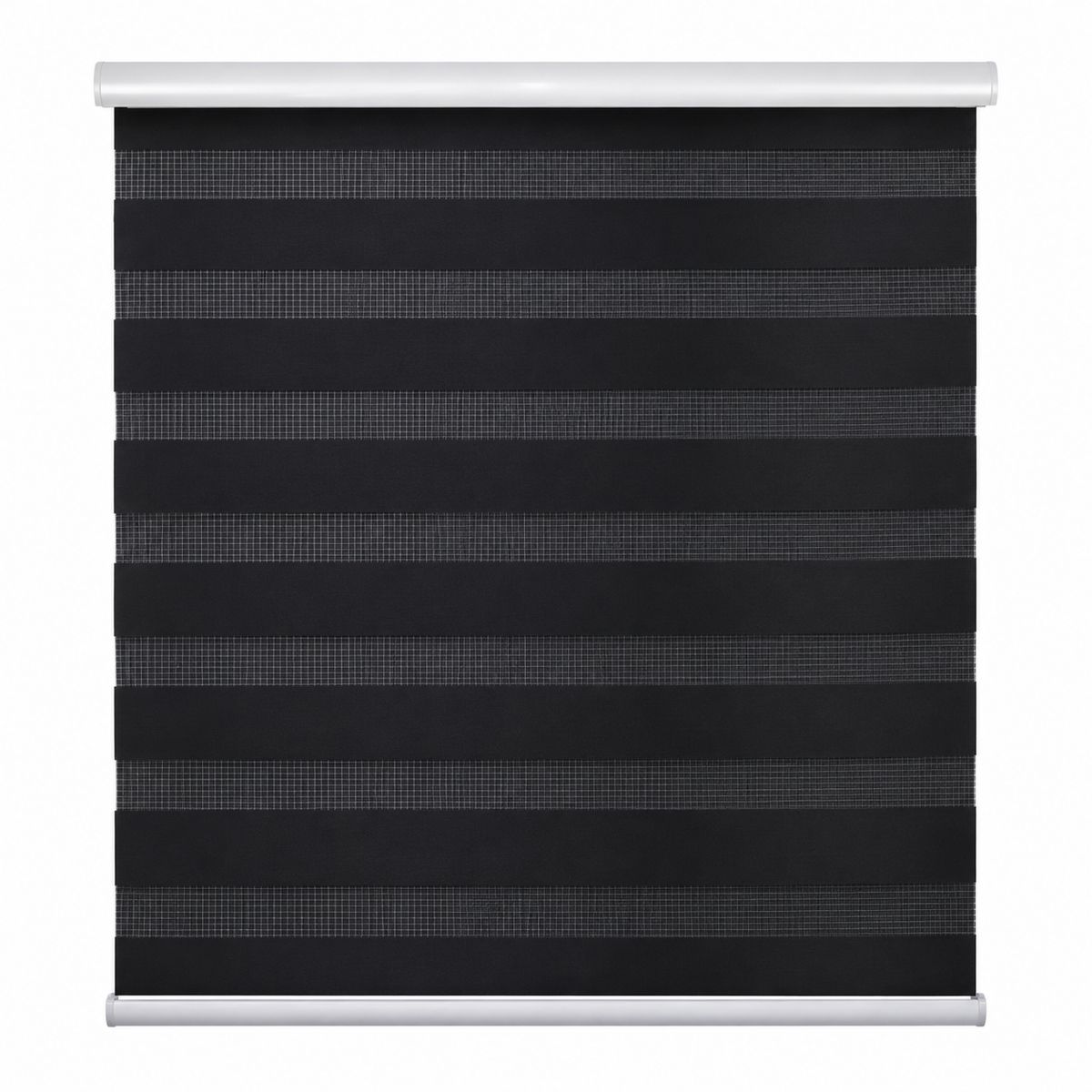 GENERICO - Cortina Roller Día Y Noche Duo Zebra Negro 120x200cm