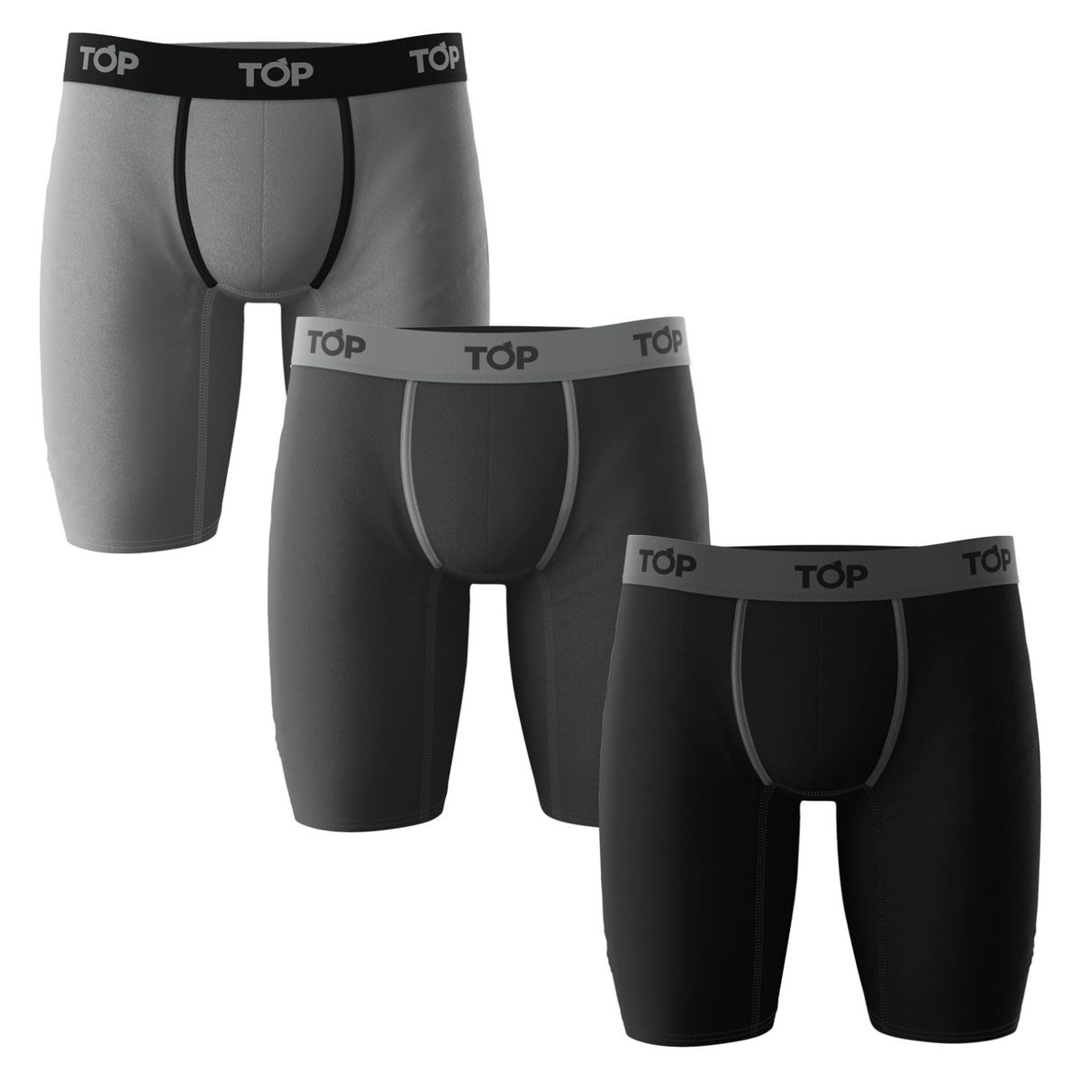 TOP - Pack de 3 Bóxer Largos Algodón Hombre Top