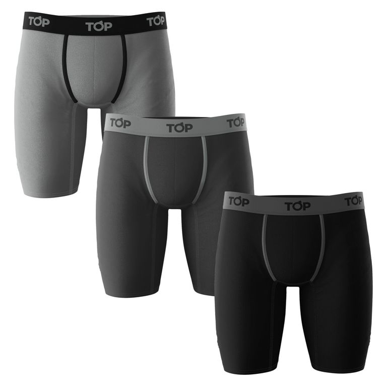 Pack de 3 Bóxer Largos Algodón Hombre