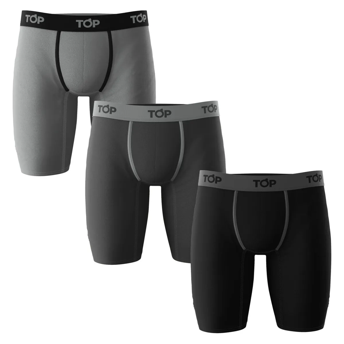 TOP - Pack de 3 Bóxer Largos Algodón Hombre Top