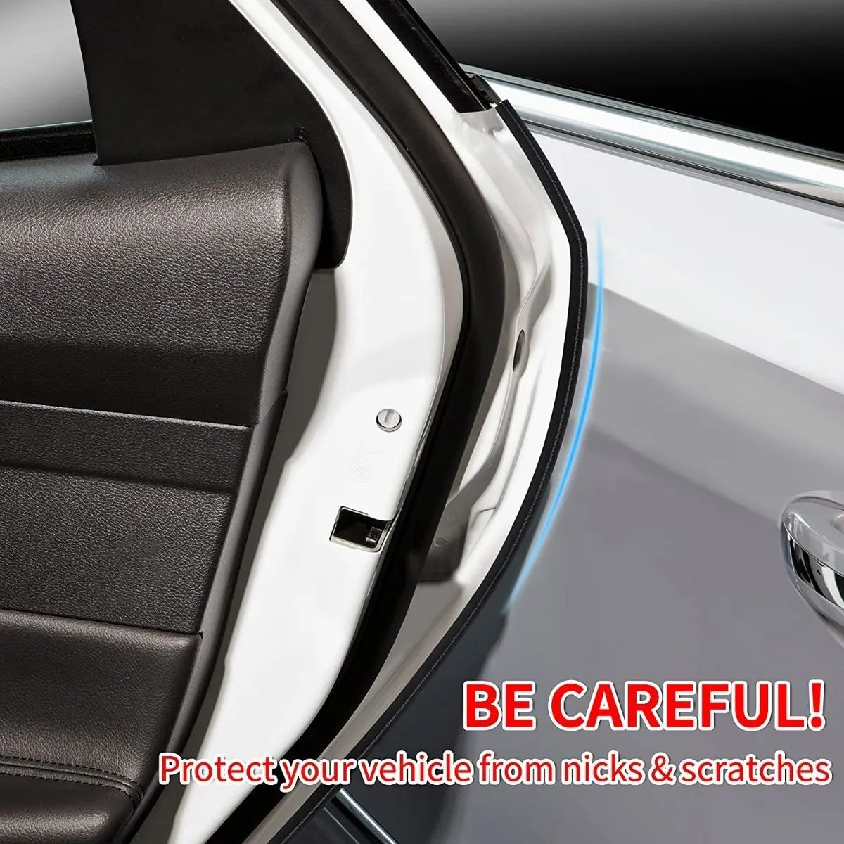 GENERICO - Molduras Protección De Puerta Autos Metal Recubierto 5 Mts