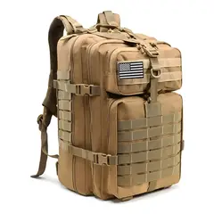 GENERICO - Mochila Táctica Militar 50L Impermeable Multiuso Trekking Camping Color Ocre
