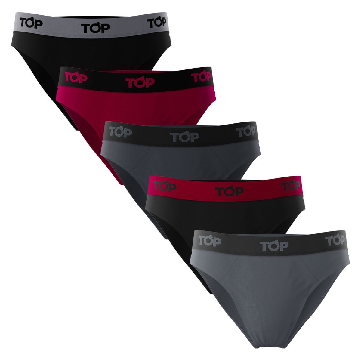 TOP - Pack De 5 Slip Algodón Hombre Top