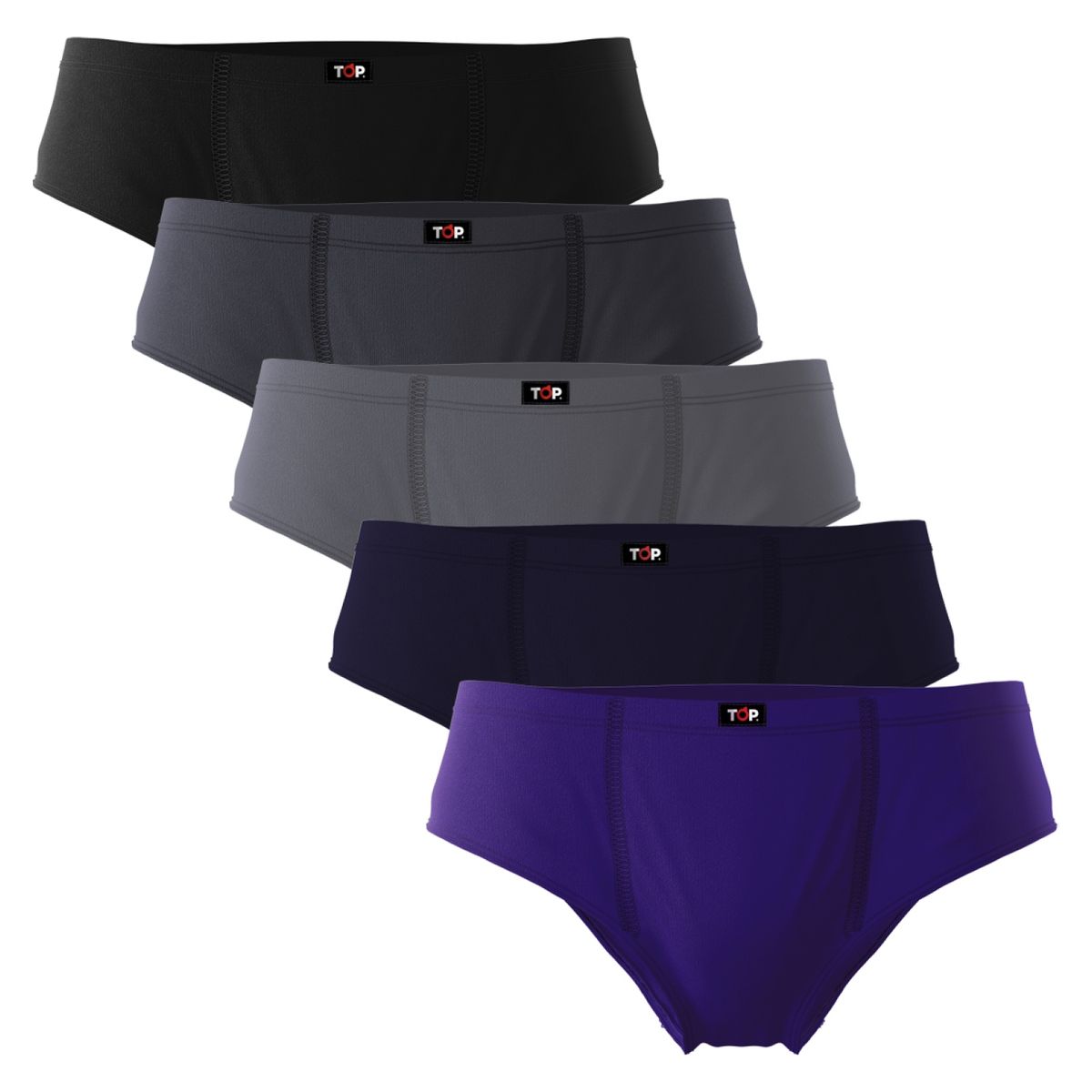 TOP - Pack De 5 Slip Algodón Hombre Top