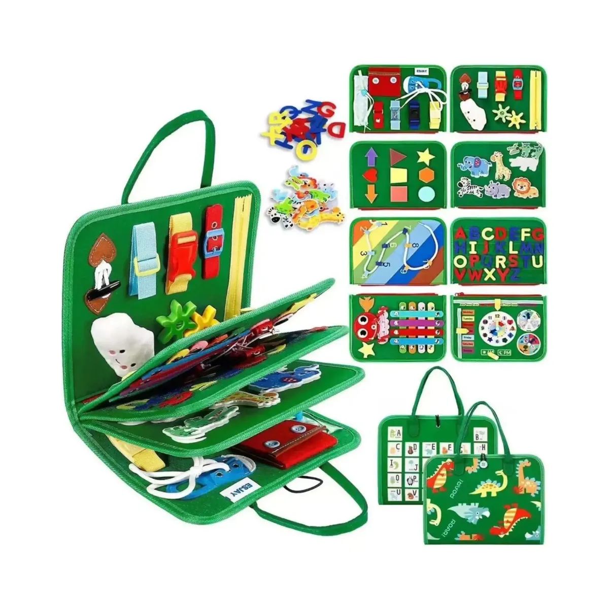 GENERICO - Juguete Sensorial Libro Montessori 3 en 1 Educativo Didáctico J2