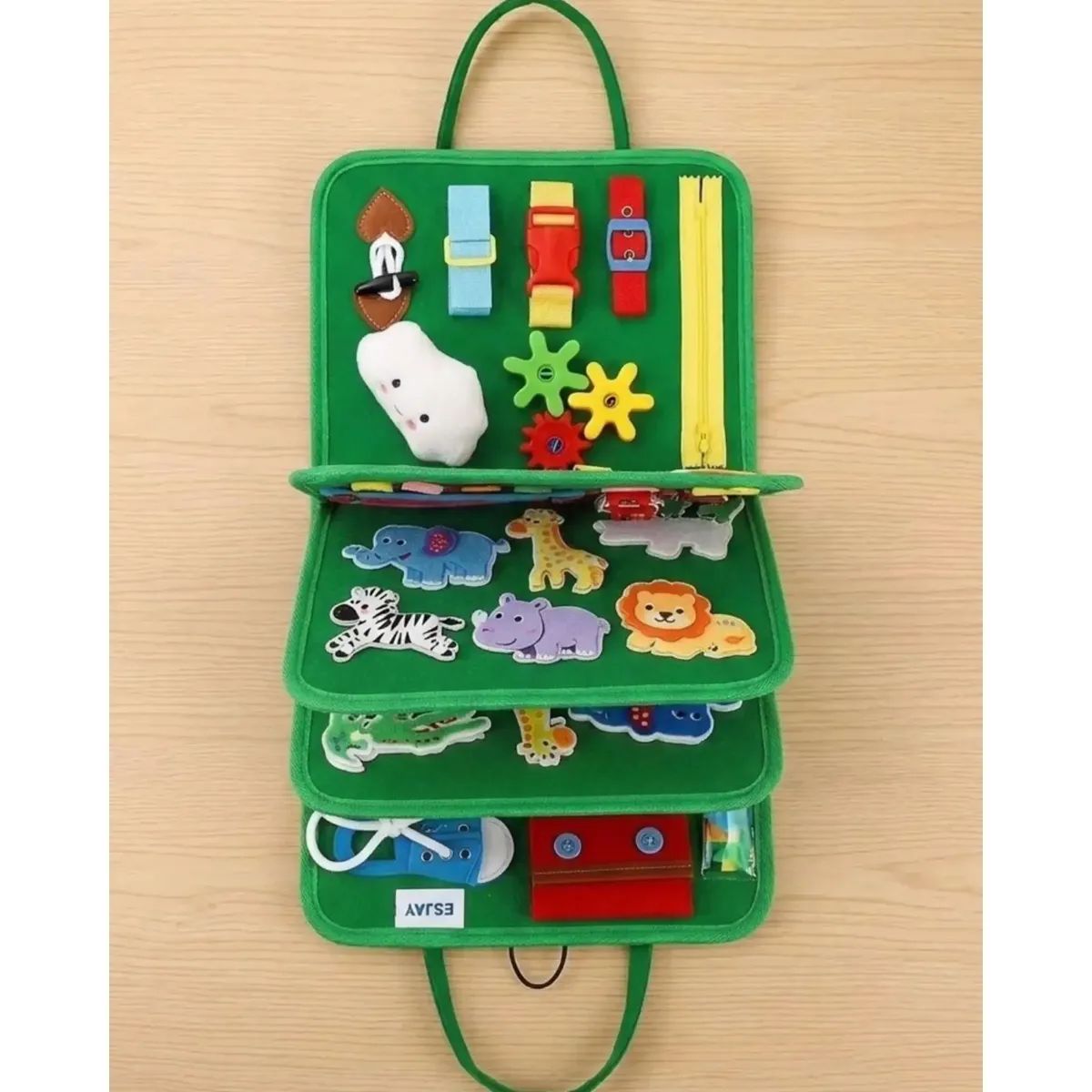 GENERICO - Juguete Sensorial Libro Montessori 3 en 1 Educativo Didáctico J2