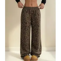 BLUE MOUNTAIN - Pantalon Palazo Animal Print Para Dama