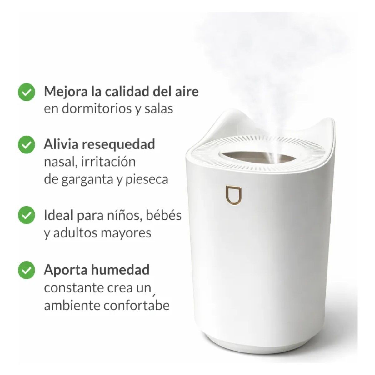 GENERICO - Humificador Aire 3.3l Dormitorio Y Sala Hogar BELUG