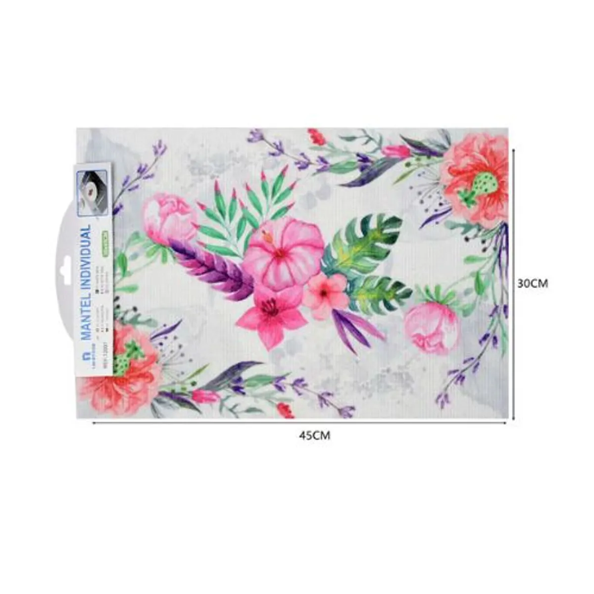 GENERICO - Mantel Individual Antideslizante 30x45cm RosadoFloral