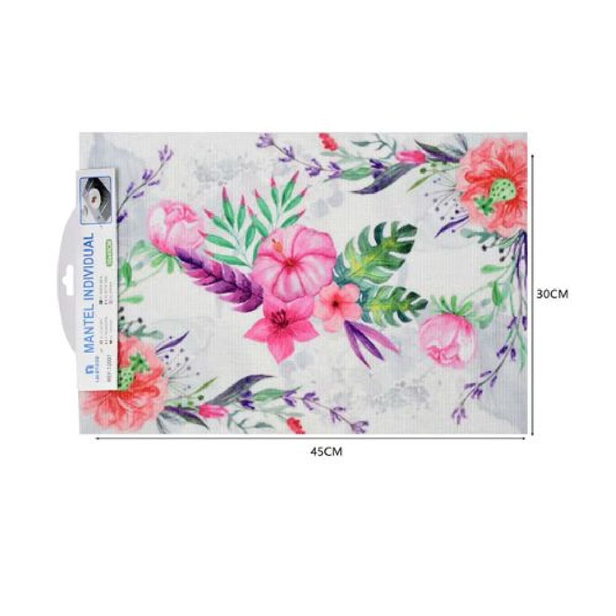 GENERICO - Mantel Individual Antideslizante 30x45cm RosadoFloral