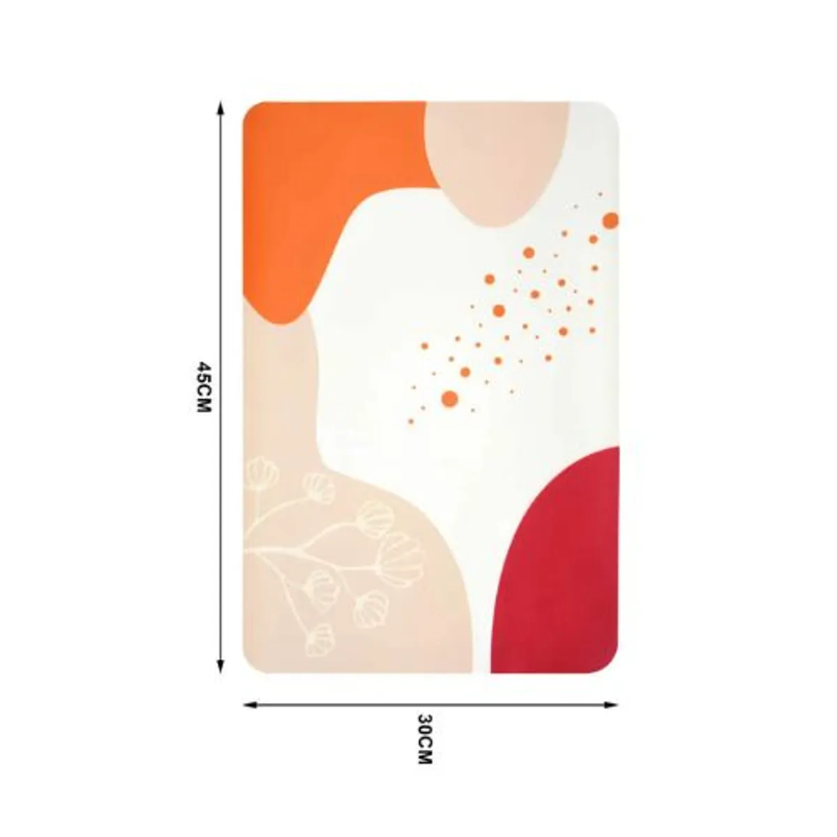 GENERICO - Tapete Antideslizante de PVC 30x45cm Minimalista