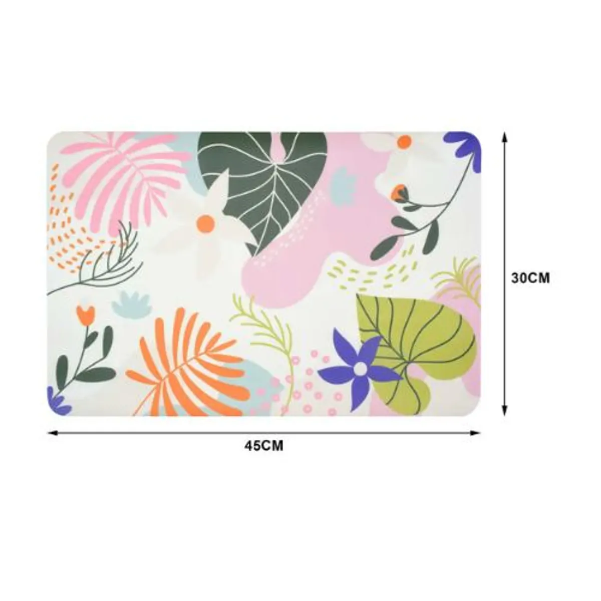 GENERICO - Tapete Antideslizante de PVC 30x45cm Floral Abstracto