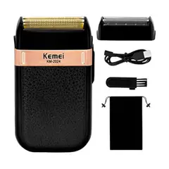 KEMEI - Máquina Afeitadora Km-2024 Negra Color Negro