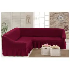 GENERICO - FUNDA BURDEO TURCA PARA SILLON TIPO L AJUSTABLE UNICOLOR ELASTICA CON VUELO MP