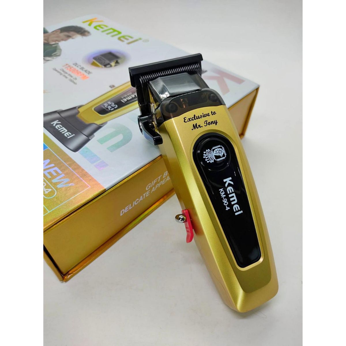 KEMEI - Cortadora De Pelo Kemei Km904 Profesional 11.500rpm Dorado
