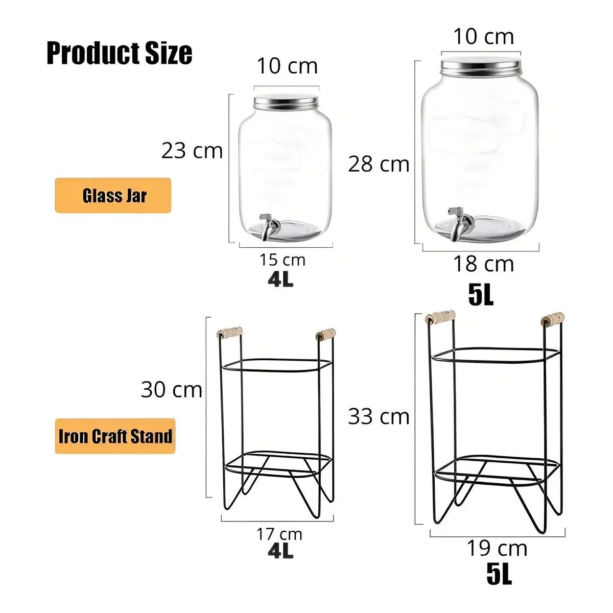 GENERICO - Dispensadores De Bebidas Dispensador De Jugos Con Atril 5l Dispensador Sobremesa Portati BELUG