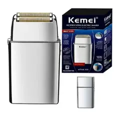 KEMEI - Afeitadora Metal Shaver Doble Foil Inalámbrica Km-tx5