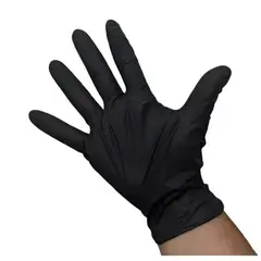 GENERICO - Guantes De Nitrilo Negro Clean Carrier 100un Talla S