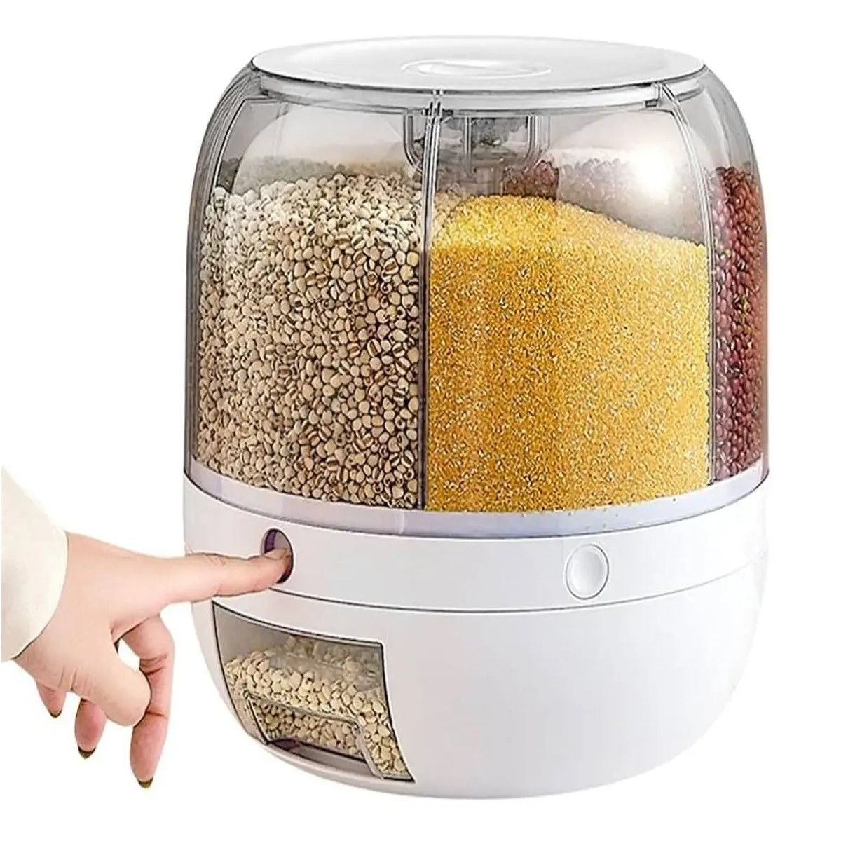 GENERICO - Dispensador De Granos Redondo Giratorio Multiuso Cocina BELUG