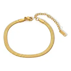 GENERICO - Pulsera Escamas De Luz De Acero Inoxidable Enchapado En Oro
