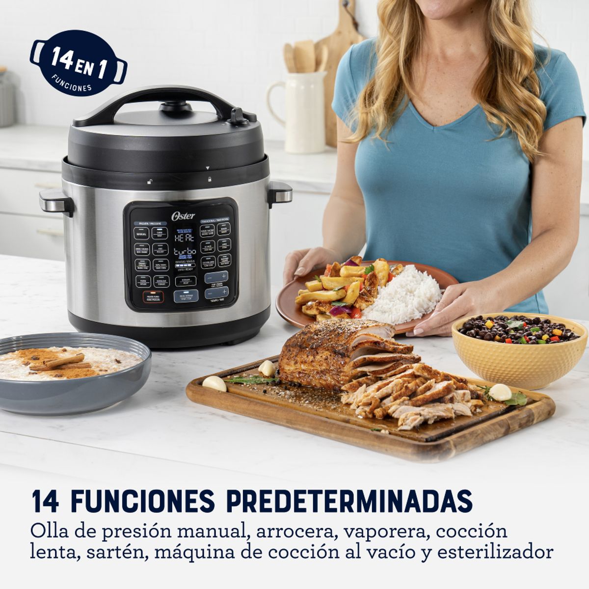 OSTER - Multiolla Turbo Oster 5.7 Lt 14 Funciones CKSTPCECT57DF