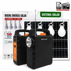 MOVI - Kit solar de emergencia con iluminación y radio FM