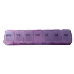 GENERICO - Pack 2 Pastillero Semanal de 7 Compartimentos