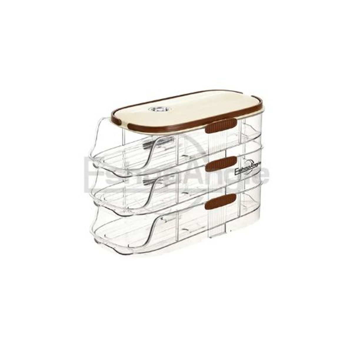 GENERICO - Organizador De Huevo Automatico 3 Niveles Dispensador Nevera Transparente