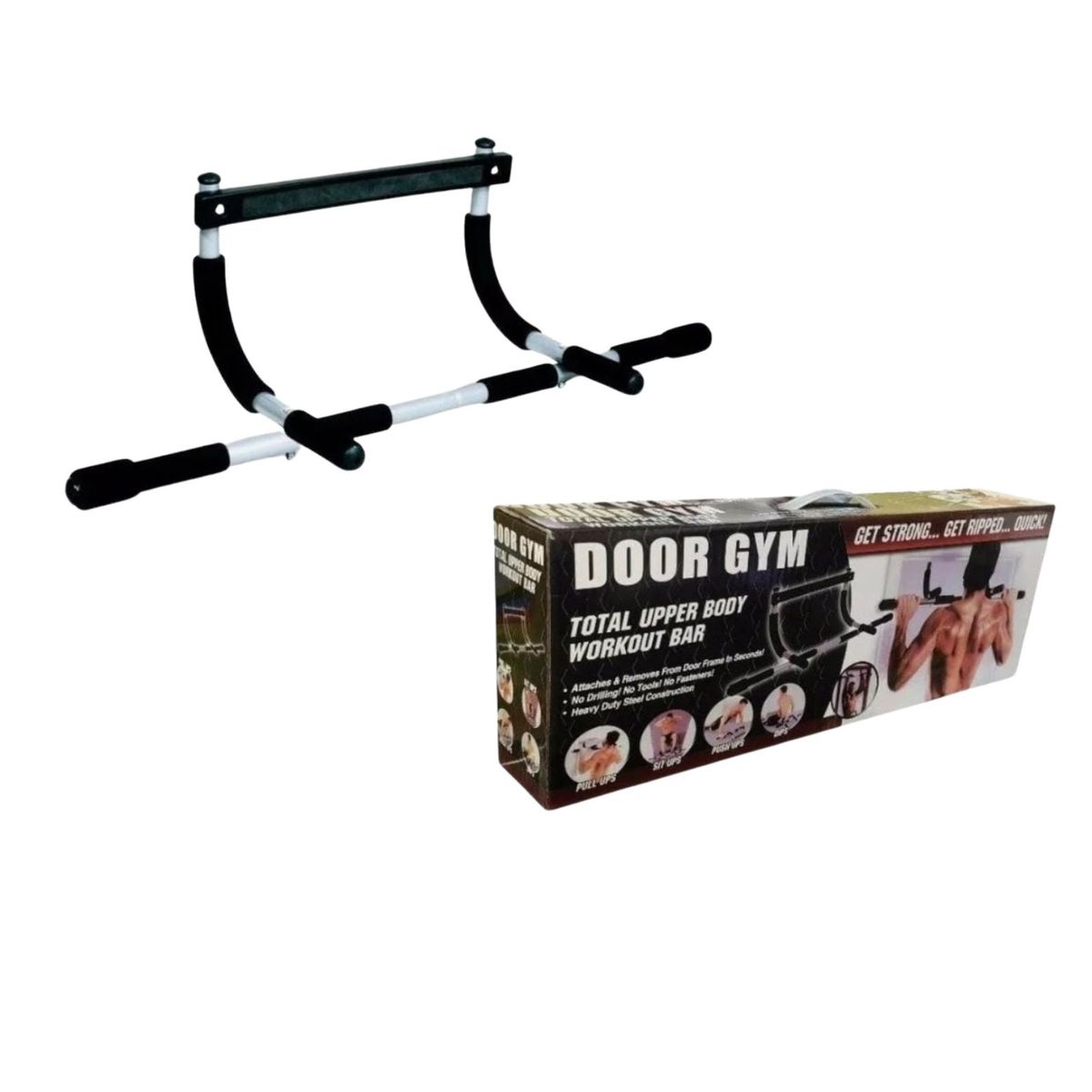 GENERICO - Barra De Puerta Iron Gym Dominadas Flexiones Multifuncional