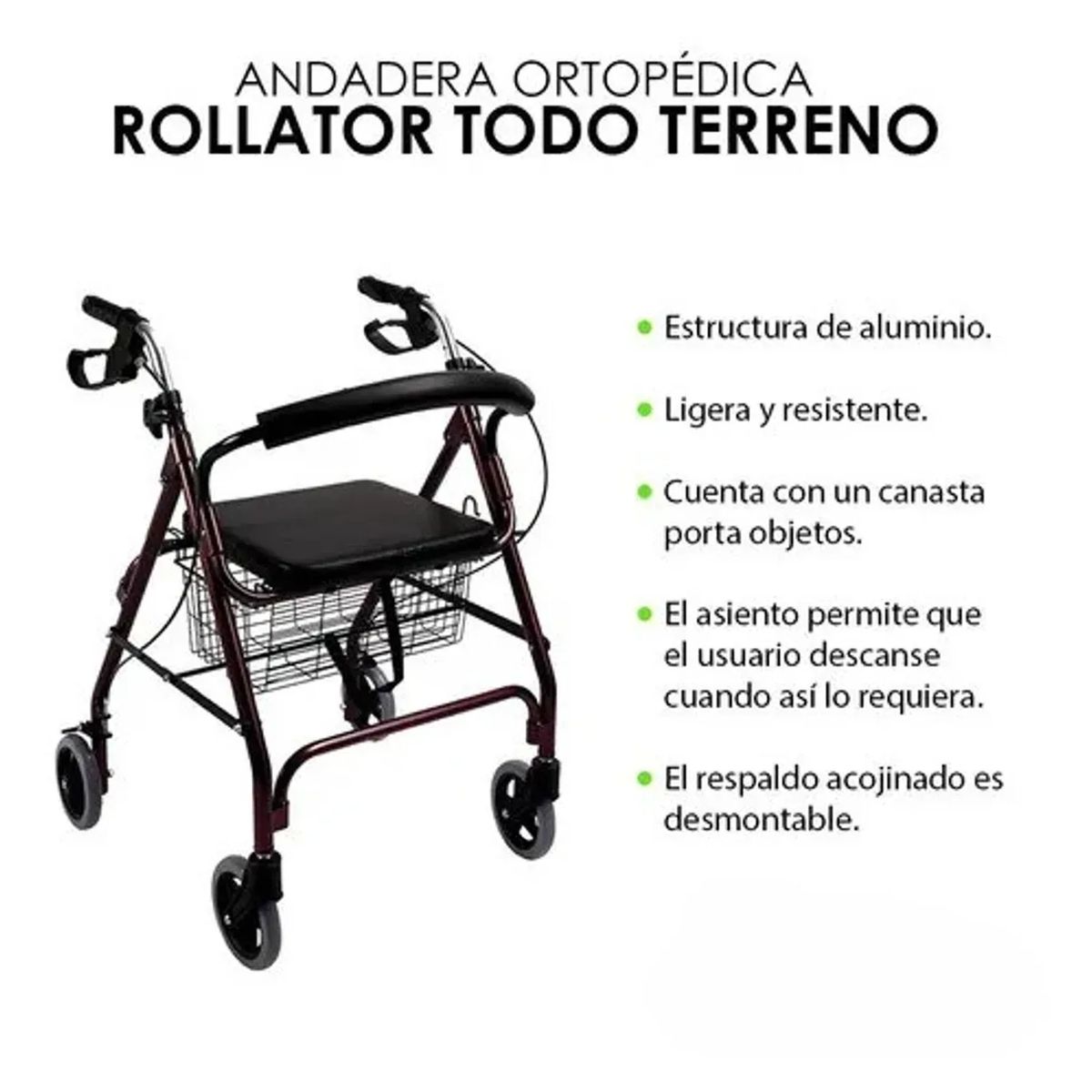 MOVI - Burrito Ortopédico Plegable con Frenos Asiento y Canasta