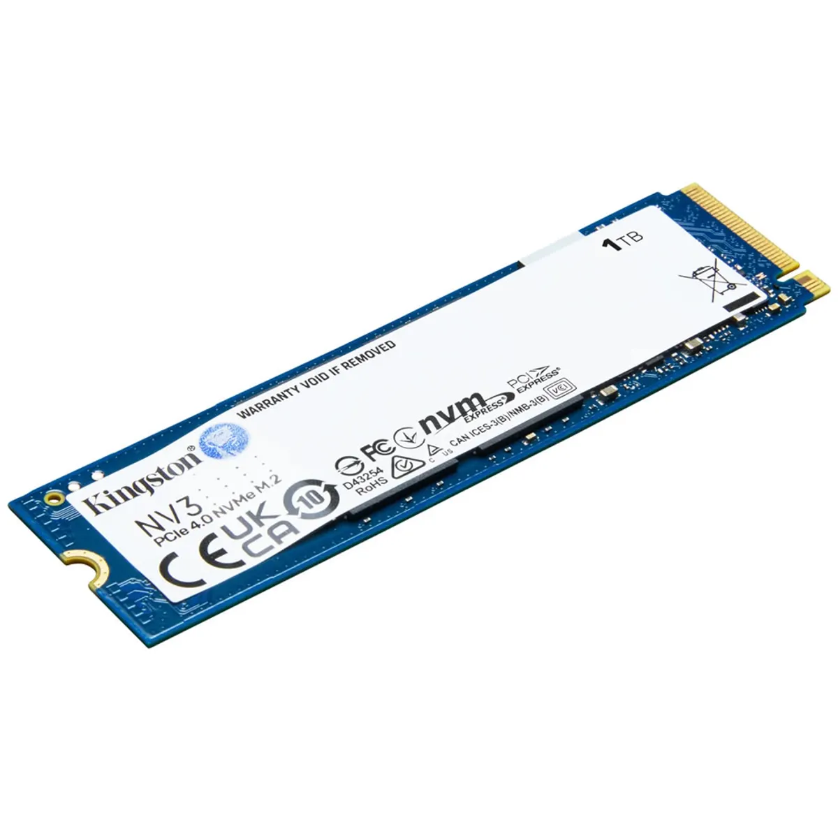 KINGSTON - SSD KINGSTON 1TB NV3 M.2 2280 NVMe PCIe Up to 6000/4000 MB/s P/N SNV3S/1000G
