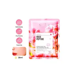 GENERICO - Set 5 Mascarilla Facial Hidratacion Antiedad Rosa-Peptidos