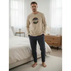 KOWHAI - Pijama Hombre Algodón Estampado Retro Gamer