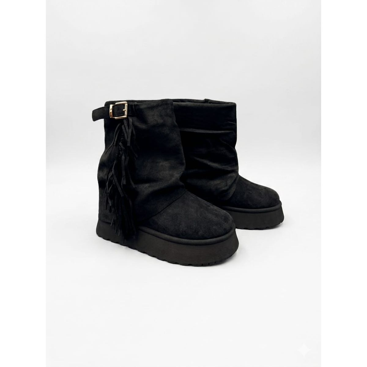 OMAS - Botas Mujer Con Flecos y Plataforma