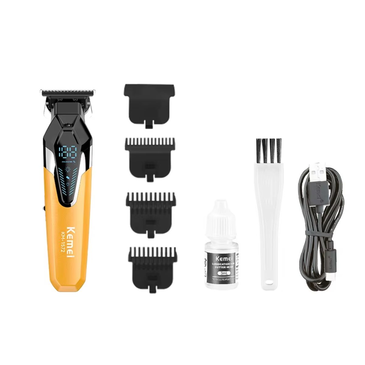 KEMEI - Maquina Patillera Trimmer Kemei Recargable Km-1572