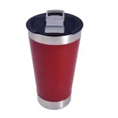 GENERICO - Vaso térmico de 473 ml con tapa y abridor para cerveza