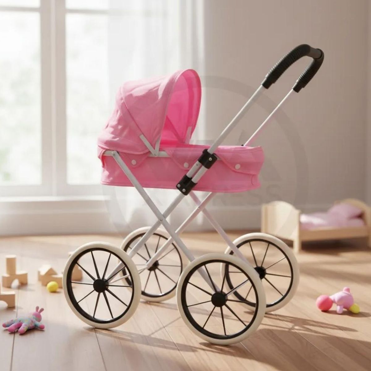 GENERICO - COCHE PLEGABLE DE DE MUÑECAS CON DISEÑO CLASICO ELEGANTE