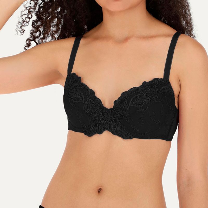 FLORES - Sostén Balconet Doble Push Up Mujer Flores