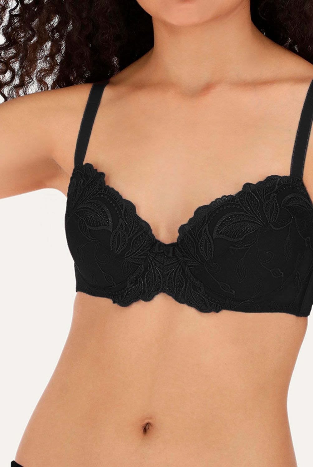 FLORES - Sostén Balconet Doble Push Up Mujer Flores