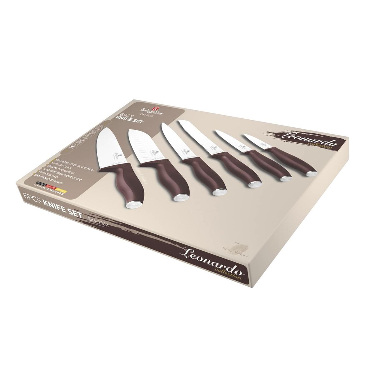 BERLINGER HAUS - CUCHILLOS ACERO INOXIDABLE SET DE DE 6 PZS BURGUNDY EDITION