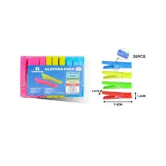 GENERICO - PINZAS DE TENDER DE PLASTICO 20PCS