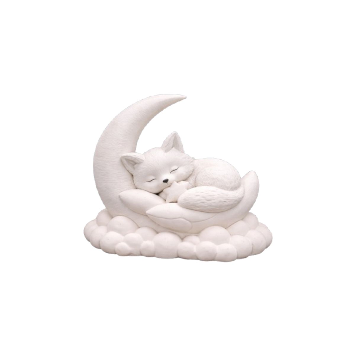 GENERICO - Escultura Decorativa- Zorro Durmiendo en la Luna