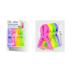 GENERICO - PINZAS DE TENDER DE PLASTICO 4PCS