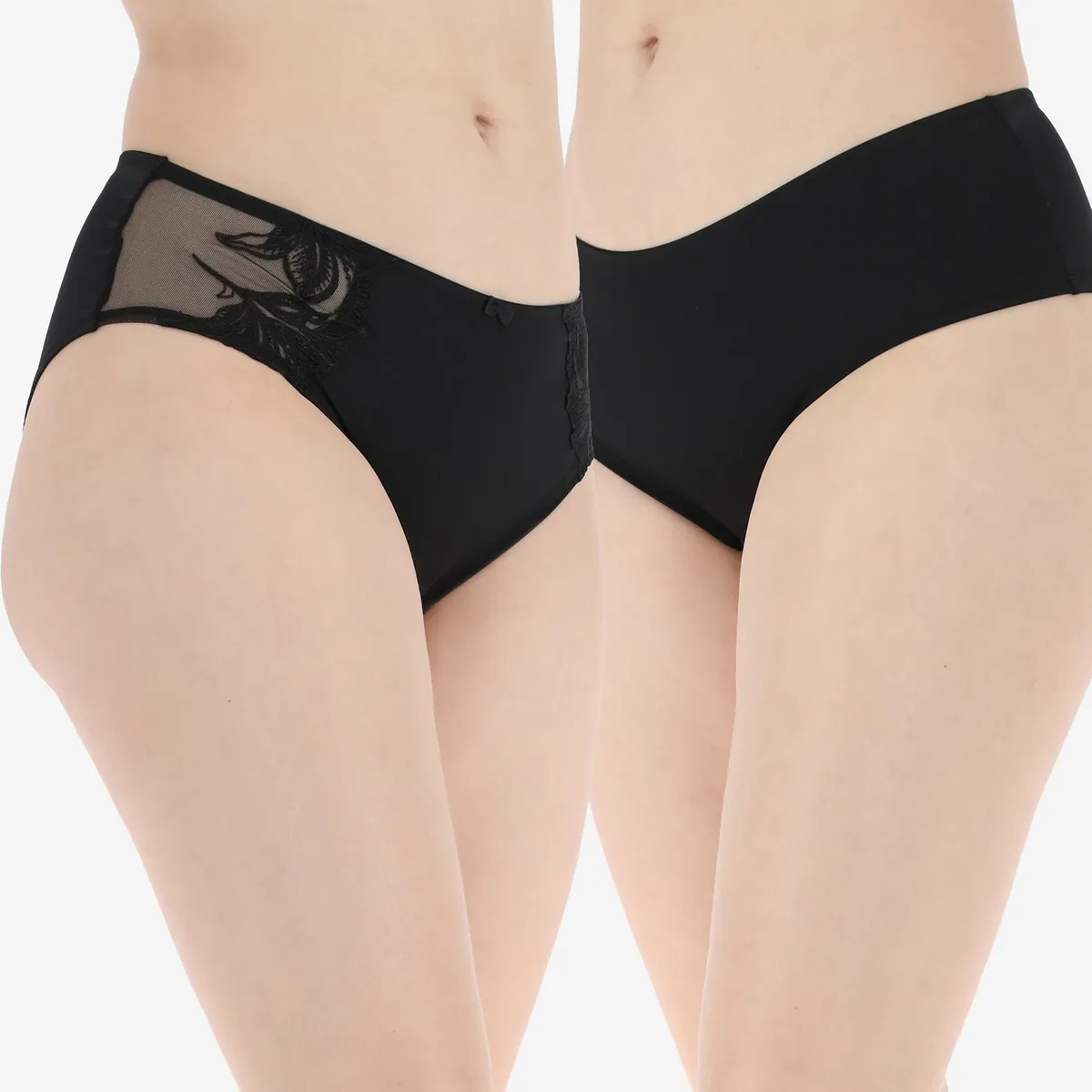 FLORES - Pack De 2 Calzones Pantaleta Mujer Flores