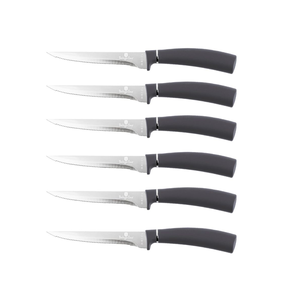 BERLINGER HAUS - CUCHILLOS DE ACERO INOXIDABLE SET DE  6 PZS BURGUNDY COLLECTION