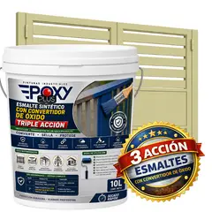 EPOXY - ESMALTE SINTETICO - CONVERTIDOR OXIDO - TINETA 10 LITROS - Beige verdoso