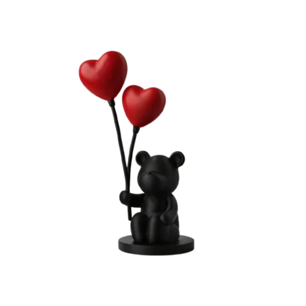 GENERICO - Escultura Decorativa- Oso Globos de Corazón