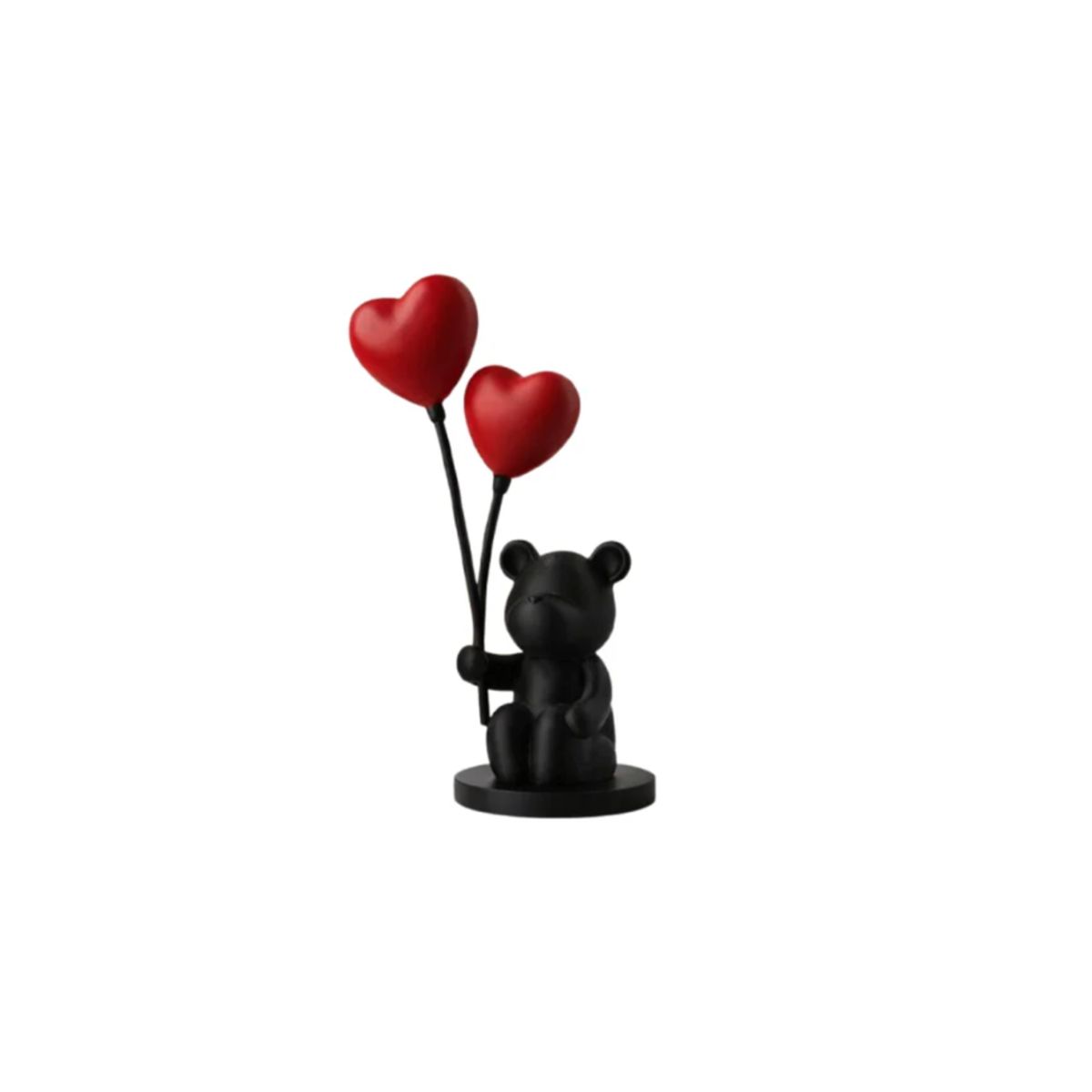 GENERICO - Escultura Decorativa- Oso Globos de Corazón