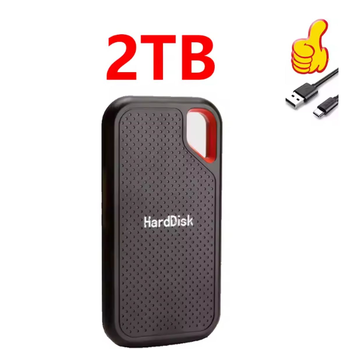 GENERICO - Disco duro externo de alta velocidad disco duro portátil de 2TB SSD  USB31
